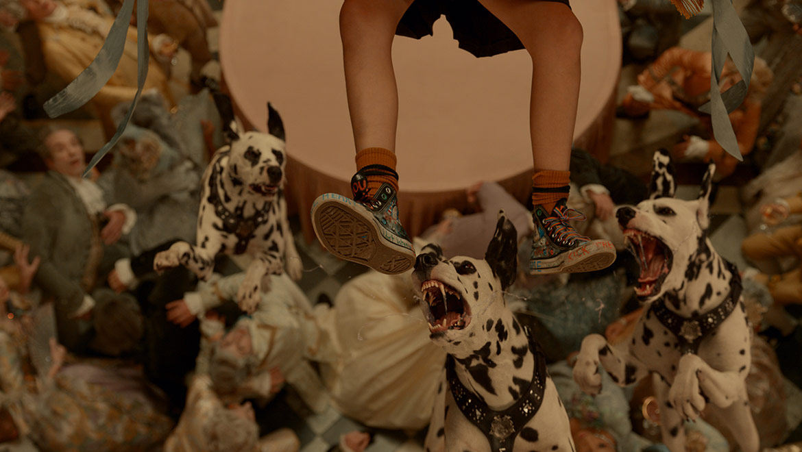 CG Dalmatian Dogs in Cruella Film